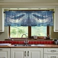 thumbnail image 3 of Yayeee Kitchen Curtains Tier Set of 2 Light Filtering 57"x36" Over Sink Window Panels, Night Floating Whale, 3 of 7