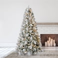 thumbnail image 4 of Open Box Home Heritage Flocked 7.5 Foot Christmas Tree w/ Lights and Pinecone, 4 of 9