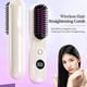 thumbnail image 5 of Cepillo alisador de pelo mejorado, de calentamiento rápido, portátil, peine alisador para mujer, cepillo alisador de viaje con temperatura ajustable, 5 of 9