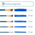 Hello Hobby 5 Pc Angle Synthetic Paint Brush Set