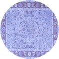 thumbnail image 1 of Ahgly Company Indoor Round Persian Blue Traditional Area Rugs, 6' Round, 1 of 4