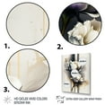 thumbnail image 3 of Designart White Peony Flower On Golden Beige Paint Canvas Wall Art, 3 of 5