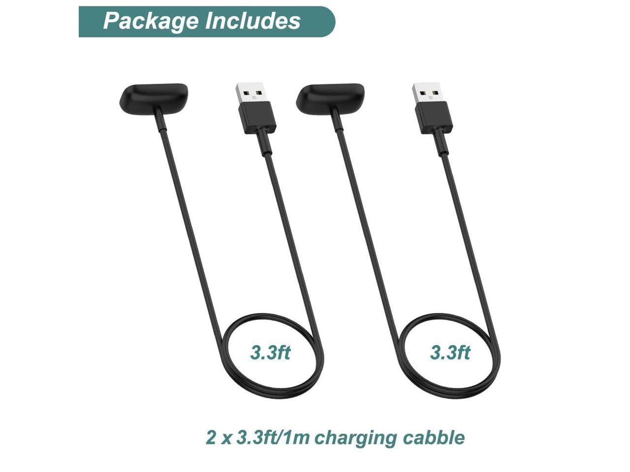 Charger for Fitbit Charge 5 / Fitbit Charge 6 / Fitbit Luxe, Replacement Charging Cable Cord Accessories for Fitbit Luxe/Charge 5/Charge 6 [2-Pack, 3.3ft/1m]