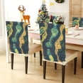 thumbnail image 3 of Decorative Chair Back Cover One Size x2 Chair Cover Dining Chair Slipcovers Chair Back Decoration Festival Chair Decoration Green River Seamless, 3 of 6