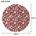 thumbnail image 6 of Colorful Christmas Striped Pattern Round Tablecloth 60"x60",Wrinkle Wipeable Table Cloth for Kitchen Dining Room Picnic Patio Party, 6 of 6