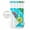 Blue, variant on No Hook Summer Swimming Pool Shower Curtain with Snap in Liner Set, Floral Plumeria Palm Leaves Waterproof Fabric Bathroom Curtains with See Through Top Window, Hotel Style Small 36 x 72 Inch