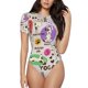 thumbnail image 1 of Balery Dog Doing Yoga Body de cuello redondo de manga corta para mujer Tops de manga corta Tops básicos-XX-Large, 1 of 7