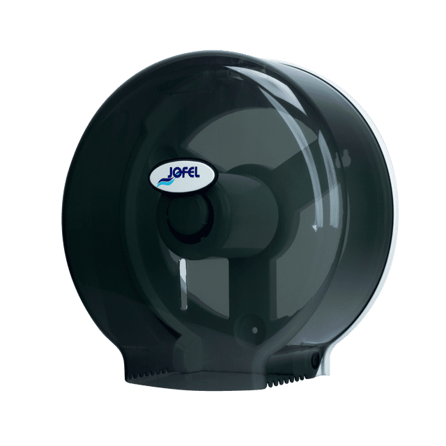 Despachador de papel higiénico Jofel Junior de Plástico ABS Smart Humo para Rollo de 250m Alta Resistencia