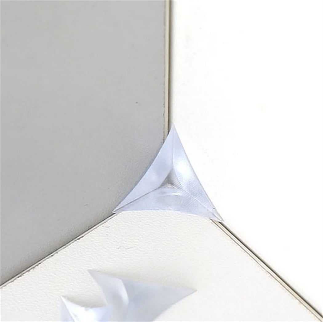 100 Pcs Dust Protection Corners, Happon Transparent Triangle Dust Corners for Stairs Anti Dust