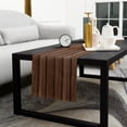 thumbnail image 4 of Dark Brown Wooden Table Runner 70 Inches Long - Vintage Western Country Wooden Board Kitchen Dining Burlap Linen Tablerunner for Small/Round/Square/Wedding/Coffee/Dining Table Party Décor 13 x 70, 4 of 8