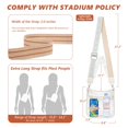 thumbnail image 3 of Bolso QOECI para mujer, bandolera blanca transparente, aprobado por el estadio, 3 of 6
