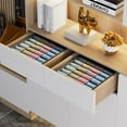 thumbnail image 4 of (Gray)Pack of 2 Foldable Non-Woven Drawer Organizer for Underwear, Bras, Socks Compartment Storage Box Space Saving, Socks Storage, 4 of 5
