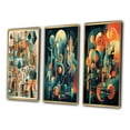 thumbnail image 3 of Designart "Mid Century Innovations Green and Orange II" Modern Midcentury Framed Wall Art Set Of 3 - Green Midcentury Frame Canvas Set For Living Room Decor, 3 of 6