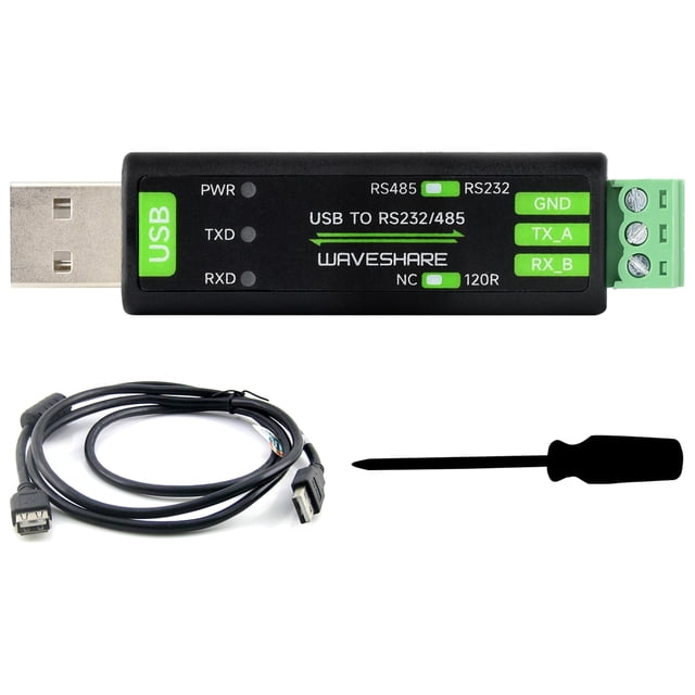 Adaptador convertidor serie USB a RS485 o RS232 Waveshare