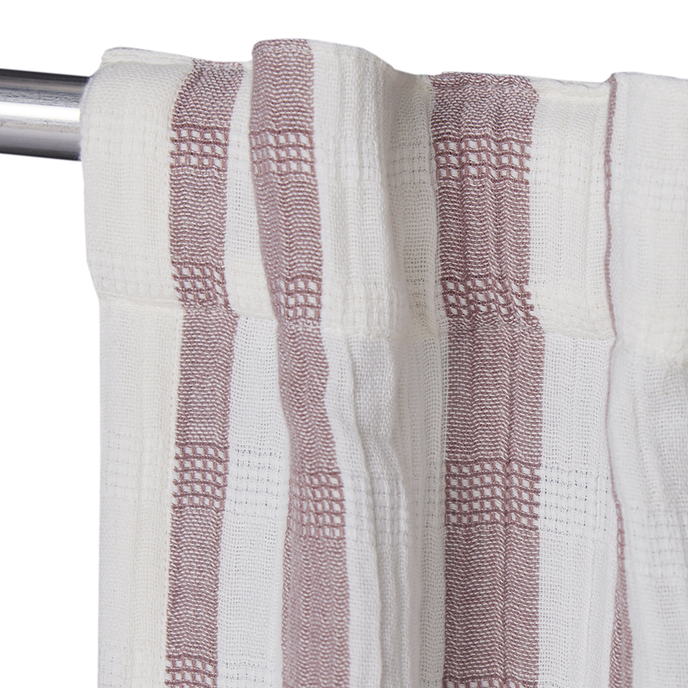 Better Homes & Gardens Violet Gem Gauze Stripe Shower Curtain, 100% Cotton, 72 in x 72 in
