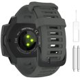 thumbnail image 1 of Bracelet de Montre Compatible avec Garmin Instinct Sports GPS Montre Intelligente, Bracelet de Remplacement en Silicone Doux Ajustable Compatible Garmin Instinct/Instinct Tide/Instinct Tactique - Gris Graphite, 1 of 8