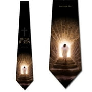 Three Rooker Jesus Easter Men's Necktie, Black