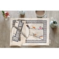 thumbnail image 2 of Vargottam Placemats- Placemat For Dining Table, Set Of 4- Printed & Reversible CottonNapkin-IndoorPlacematsFor Home & Kitchen Dining Table- Bird (Beige), 2 of 5