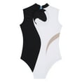 thumbnail image 7 of Doomiva Kids Girls Sparkle Sleeveless Color Block Gymnastics Leotard Ballet Skating Jumpsuit Bodysuit Activewear Black 14, 7 of 7