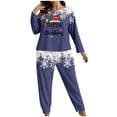 thumbnail image 2 of HOMBOM Womens Christmas Pajamas Plus Size Loungewear Long Sleeve Sets Comfy One Sets Pjs for Women, 2 of 4