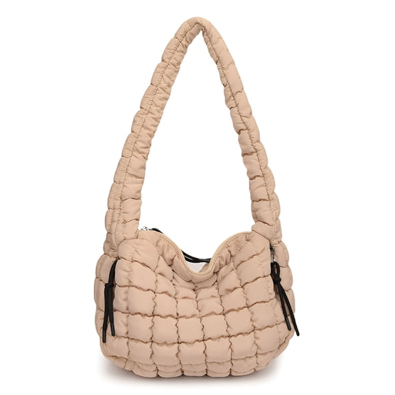 GASTROPOD Quilted Puffer Tote Bag Large Crossbody Shoulder Bag with Zipper, Nylon Bubble Handbag Carryall Bag for Women,Puffer Tote Bag for Women