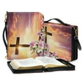 thumbnail image 3 of ZUXONGSY Easter Cross Lily Flower Print Large Bible Cover for Men Women Lightweight Bible Protector with Adjuatable Strap Multifunctional Bible Study Tools for Christian, -XL, 3 of 7