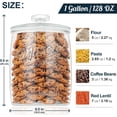 thumbnail image 3 of 1 Gallon Glass Cookie Jar with Airtight Lid, Wide Mouth Mason Jar for Pantry & Laundry Room Organization, Large Apothecary Jars for Sugar, Candy, Rice, Dog Treat & Food Storage Jar– Set of 1, 3 of 3
