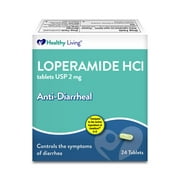 Healthy Living Anti-Diarrheal Loperamide Hydrochloride 2 mg Tablet, 24 Count