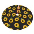 thumbnail image 5 of Cauagu 30" Christmas Tree Skirt Sunflowers Pattern Christmas Tree Decorations Tree Mat for Xmas Decorations Occasion Holiday Home Decor -30", 5 of 7