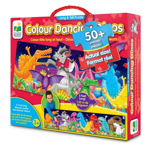 long et grand puzzle - Dinos Dancing Color