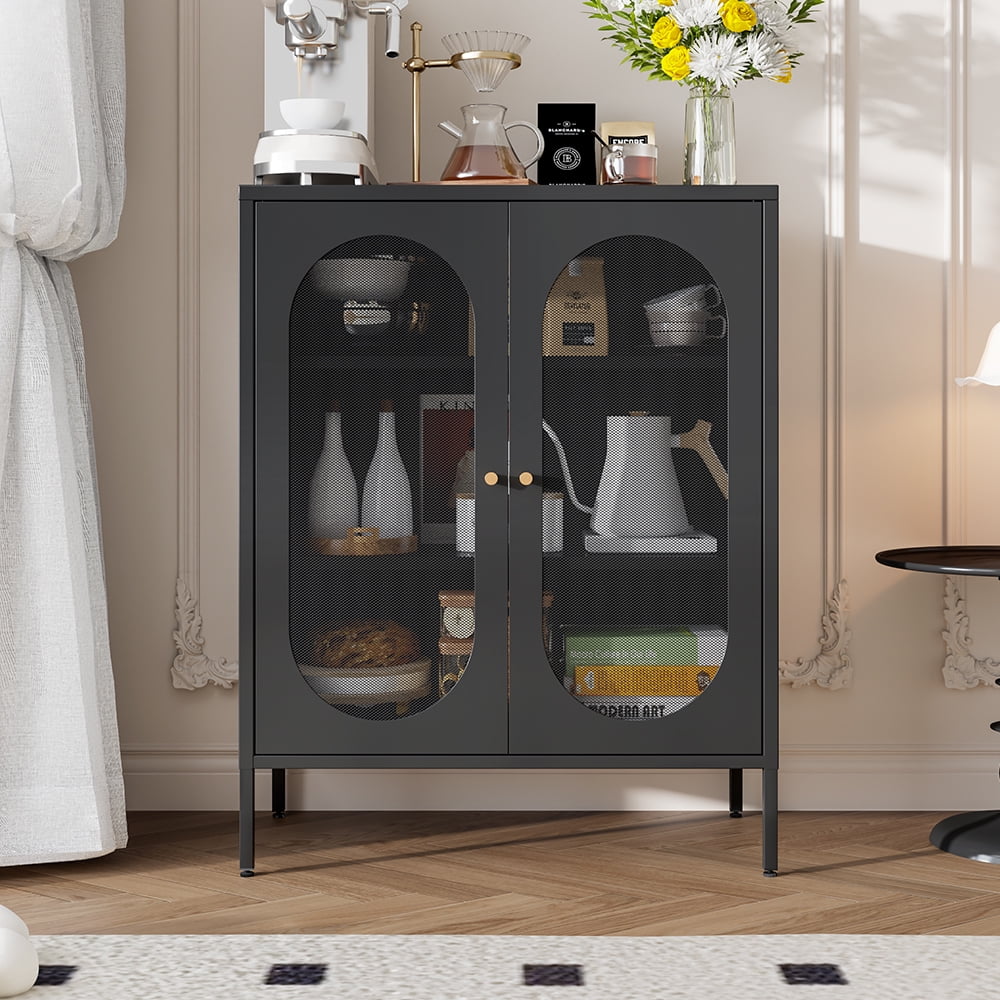 Fumedo Metal Cabinet,Metal Locker Storage Cabinet with 2 Doors and Adjustable Shelves