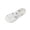 White, variant on Elastic Back V Cut Flat Sandals Women Plus Size Solid Color Round Toe Open Toe Stitching Detail Summer Beach Casual Shoes