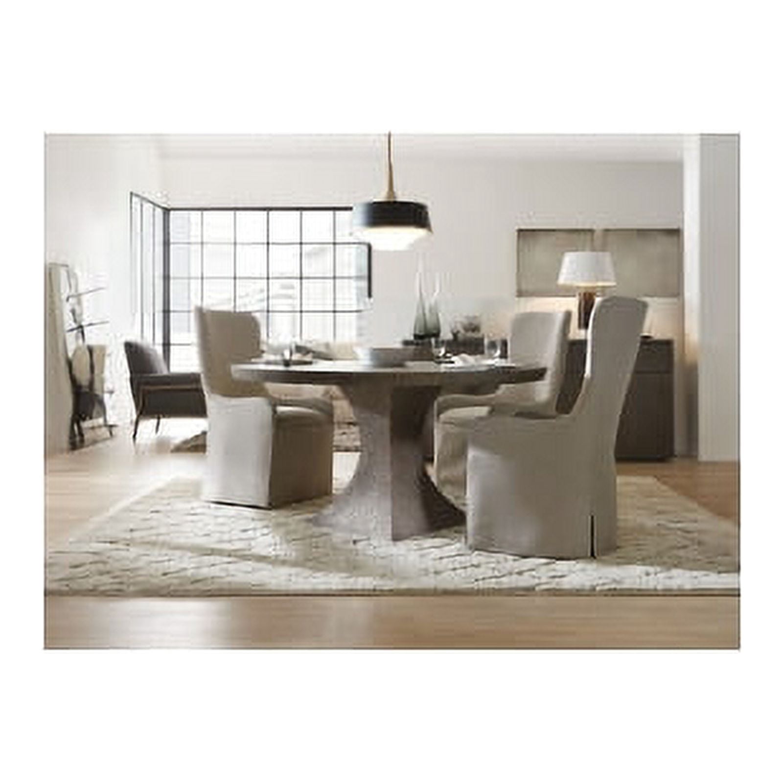 Beaumont Lane Upholstered Host Chair in Oak