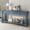Navy, variant on 63" Long Console Table, Mediterranean Style, 3 Drawers and Shelf, Wood Storage Sofa Table for Entryway Hallway Living Room, Navy