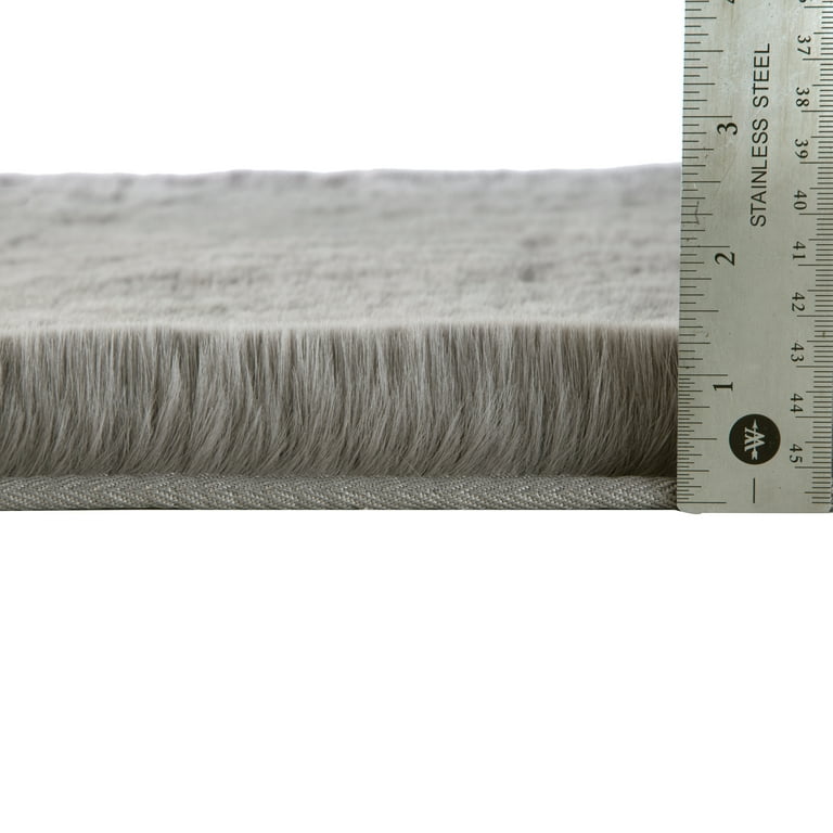 Home-Complete 24x60 Large Faux Fur Bath Mat for Hallway or