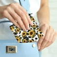 thumbnail image 2 of SEANATIVE Sunflower Sanitary Napkin Storage Bag Cow Print Period Bag for Women Girls Portable Menstruation First Period Bag for School Office 2 Packs Mini Cosmetic Bag, 2 of 7
