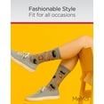 thumbnail image 5 of MeMoi Women's Festive Pumpkin Crew Socks - Womens - Female, 9-11, Medium Gray Heather, 5 of 7