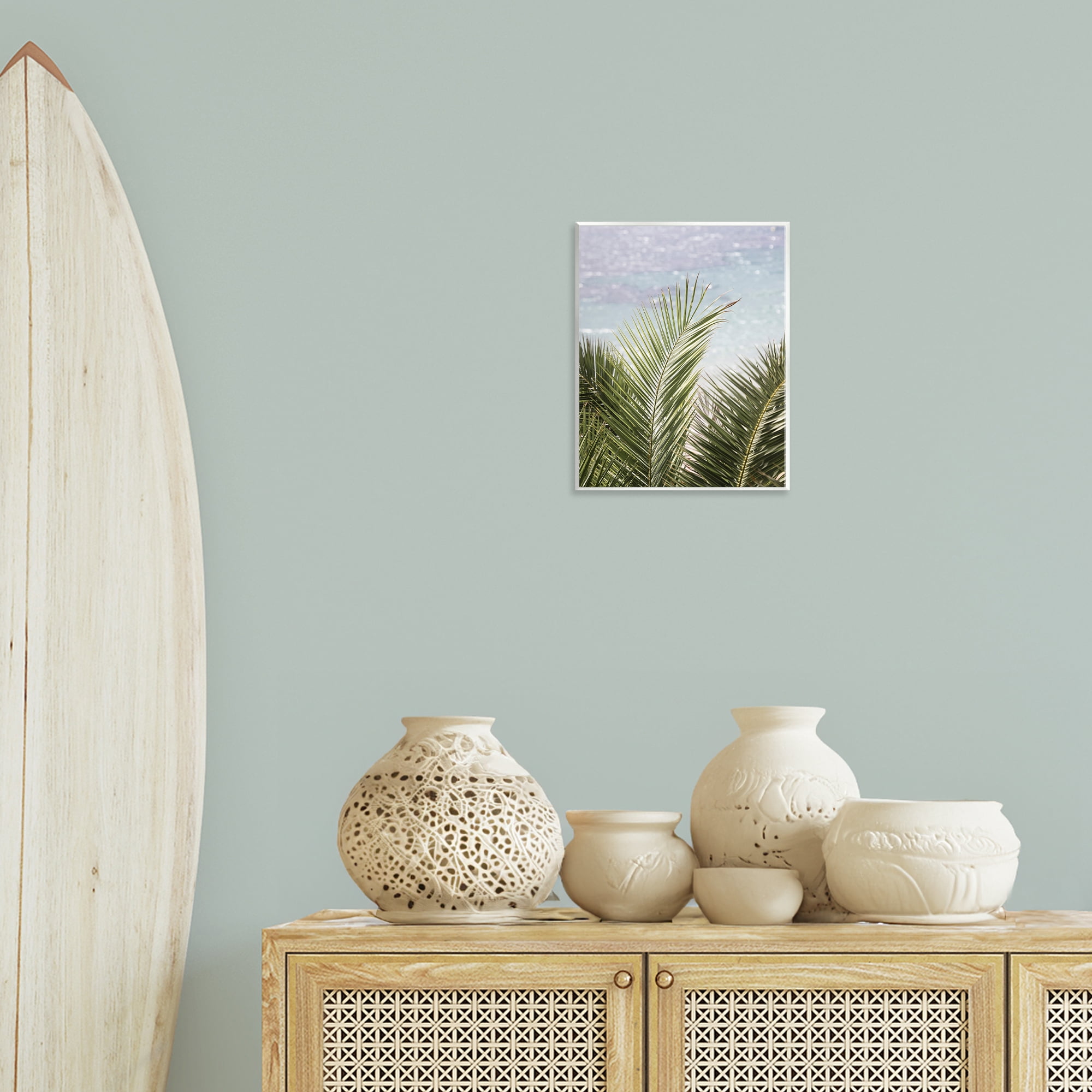 Stupell Industries Graceful Palms by Sea Nautical & Beach Photography Unframed Art Print Wall Art, 11 x 14