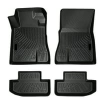 Ikon Motorsports 3D Molded TPE Floor Mats Compatible with 2015-2026 Ford Mustang, Black All Weather Waterproof Anti-Slip Floor Liners, Front 2nd Row 4PCS