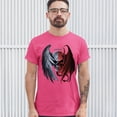 thumbnail image 3 of Tee Hunt Gothic Demon Angel Skull T-Shirt Horror Nightmare Halloween Men's Novelty Shirt, Hot Pink, Large, 3 of 5