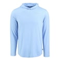 thumbnail image 2 of Men's Cutter & Buck  Powder Blue New Orleans Saints Coastline Epic Comfort Eco Recycled Men's Hooded Shirt, 2 of 3