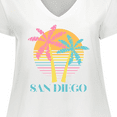 thumbnail image 4 of Inktastic San Diego California Beach Vacation Women's Plus Size V-Neck T-Shirt, 4 of 5
