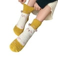 thumbnail image 3 of Tiqkatyck Ankle Socks Clearance, A Pair of Women Casual Animal Print Cotton Pattern Lady Socks Tube Cozy Socks Compression Socks for Women Crew Socks for Women No Show Socks Womens Yellow One Size, 3 of 5
