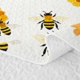 thumbnail image 5 of Erosebridal Kawaii Bug Bee Quilt Full,Cartoon Floral Full Bedspread Sets,White Black,3-Piece,1 Coverlet and 2 Pillowcases, 5 of 7