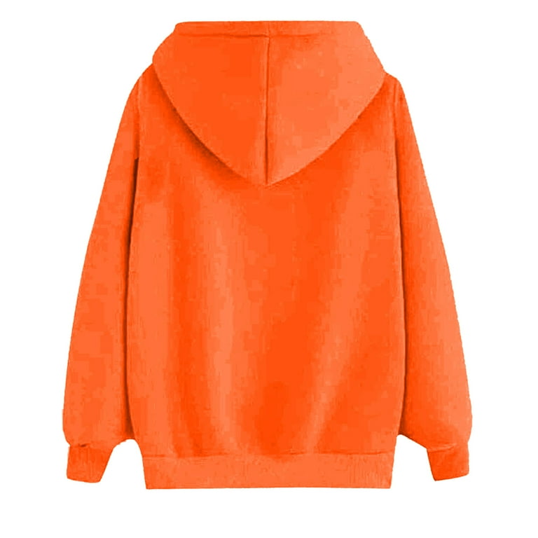 Strickpullover Longpullover Orange Walmart Women's Hoodie Clothing