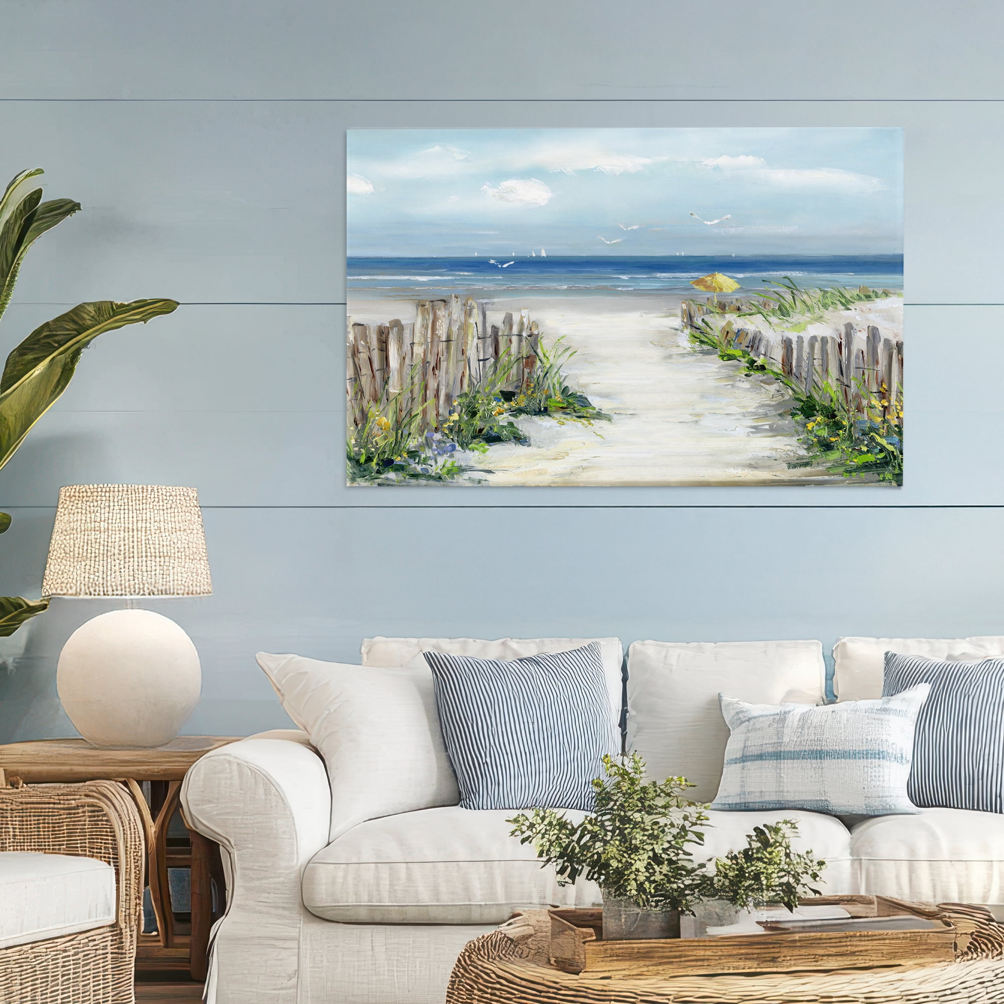 Stupell Industries Sunlit Dune Path To Ocean Canvas Wall Art, design by Sally Swatland