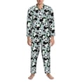 thumbnail image 3 of Sikiie Panda And Eucalyptus Mens Pajama Set, Soft Warm Long Sleeve Sleepwear, Cozy Button-Down Pjs for Men-X-Large, 3 of 7