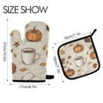 thumbnail image 2 of Yayeee Oven Mitts and Pot Holder Set of 2 Heat Resistant Kitchen Gloves Baking Hot Pad, Fall Pumpkin Pattern, 2 of 5