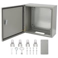 thumbnail image 1 of Yiwa Steel Electrical Junction Box, Outdoor IP66 Waterproof & Dustproof Enclosure with Lock and Mounting Plate, 1 of 6