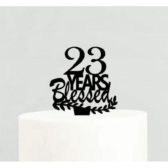 23rd Birthday / Anniversary Blessed Years Cake Decoration Topper